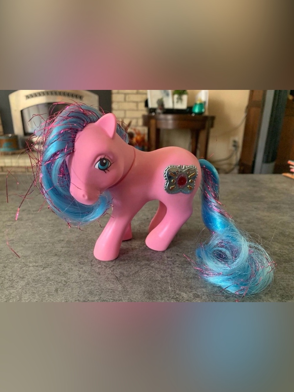 Vintage My Little Pony G1 Pink with Jewel & Tinsel Hair - Princess Primrose